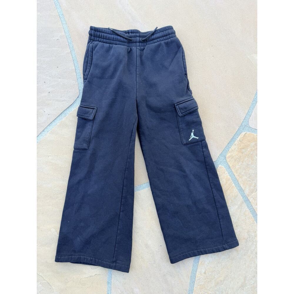 Jordan Fleece Cargo Joggers Black Girls Youth Size Medium